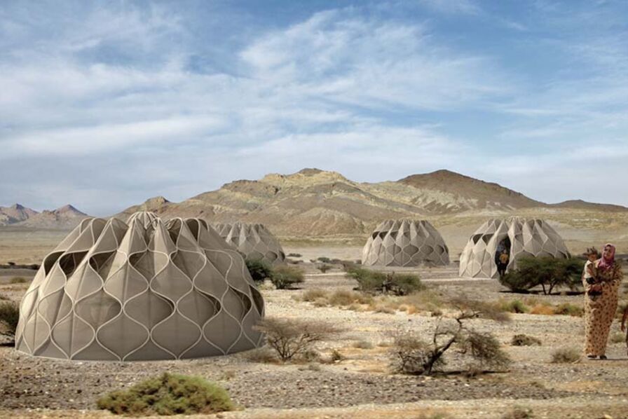 Climate oriented huts 