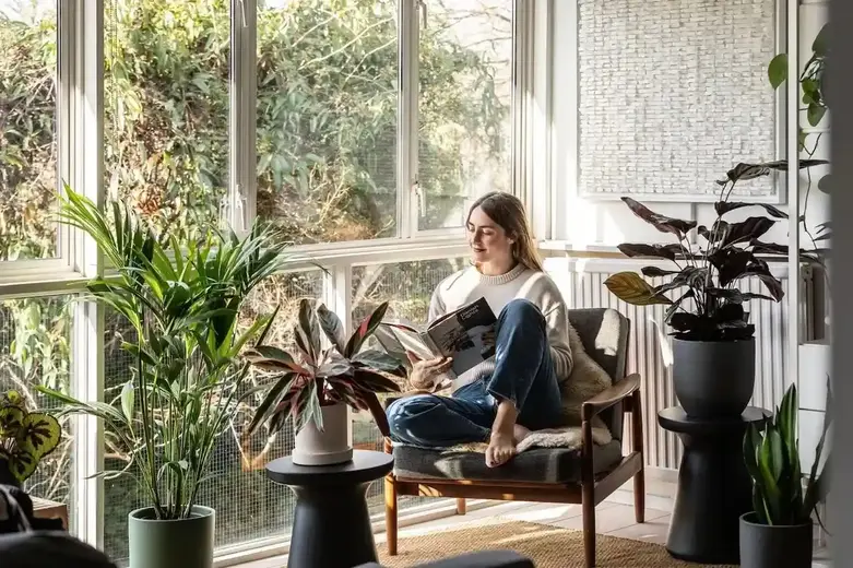 Peaceful and happy living environment with biophilic interior design