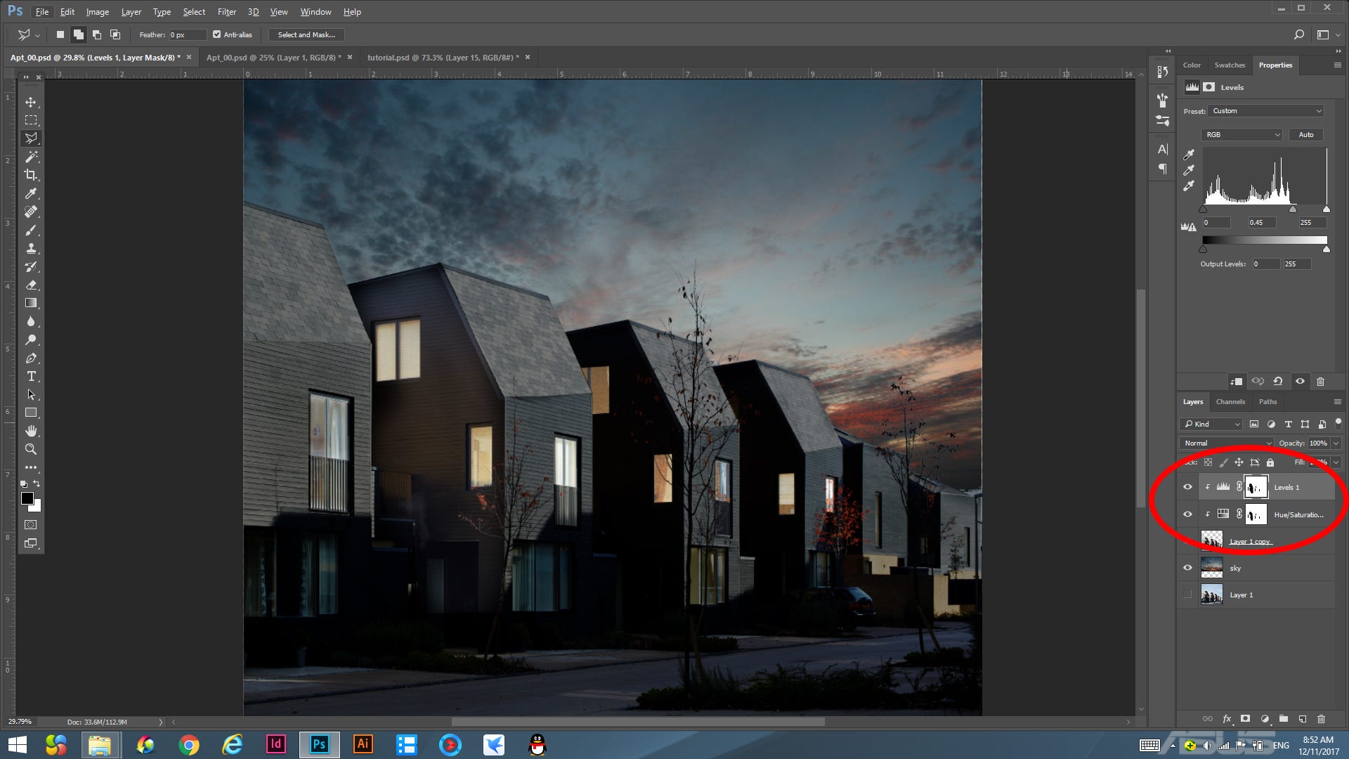 Photoshop Night time render