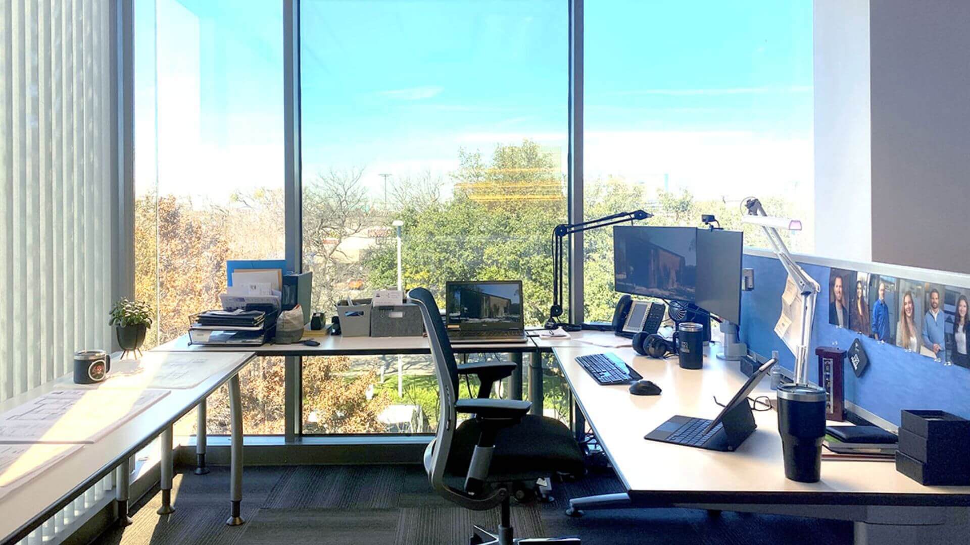 Working in a studio space