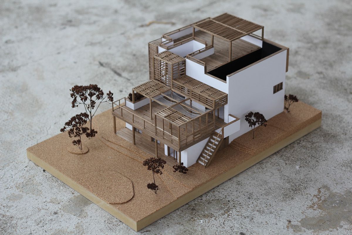 Model made of wood, sunboard, mount sheets etc 