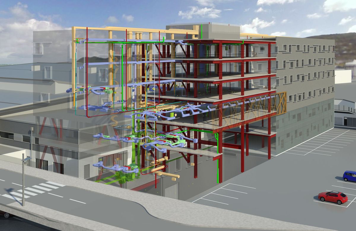 BIM Model sowing coordinated disciplines
