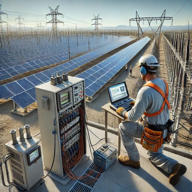 MEP engineer analyzing energy dashboard of a smart building system.