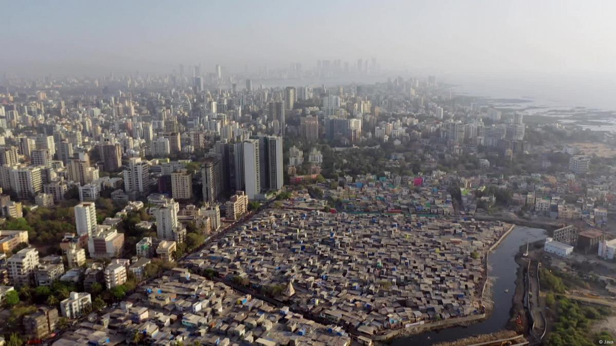 Mumbai Settlement Aerial Overview of a particular mixed settlement area