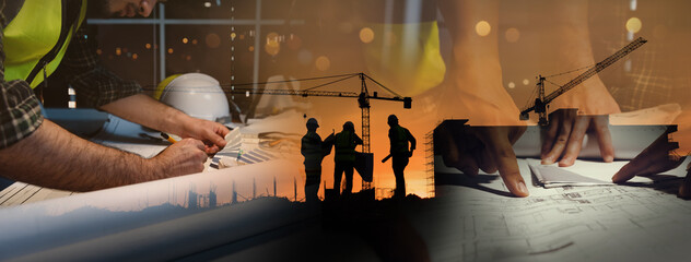 Illustration of a people working in the group in the Revit projects