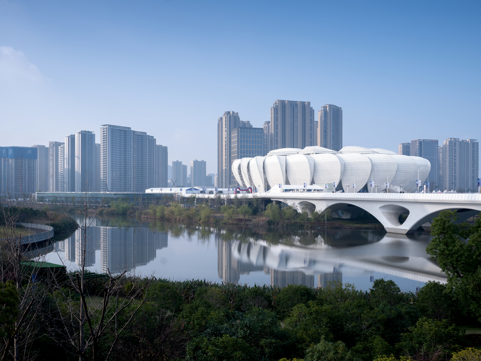 Side Eye-level view of Hangzhou Tennis Centre