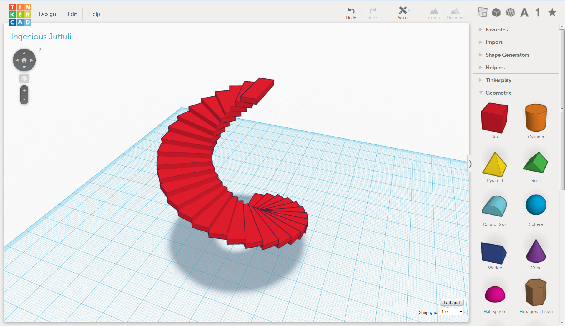 Tinkercad Interface 