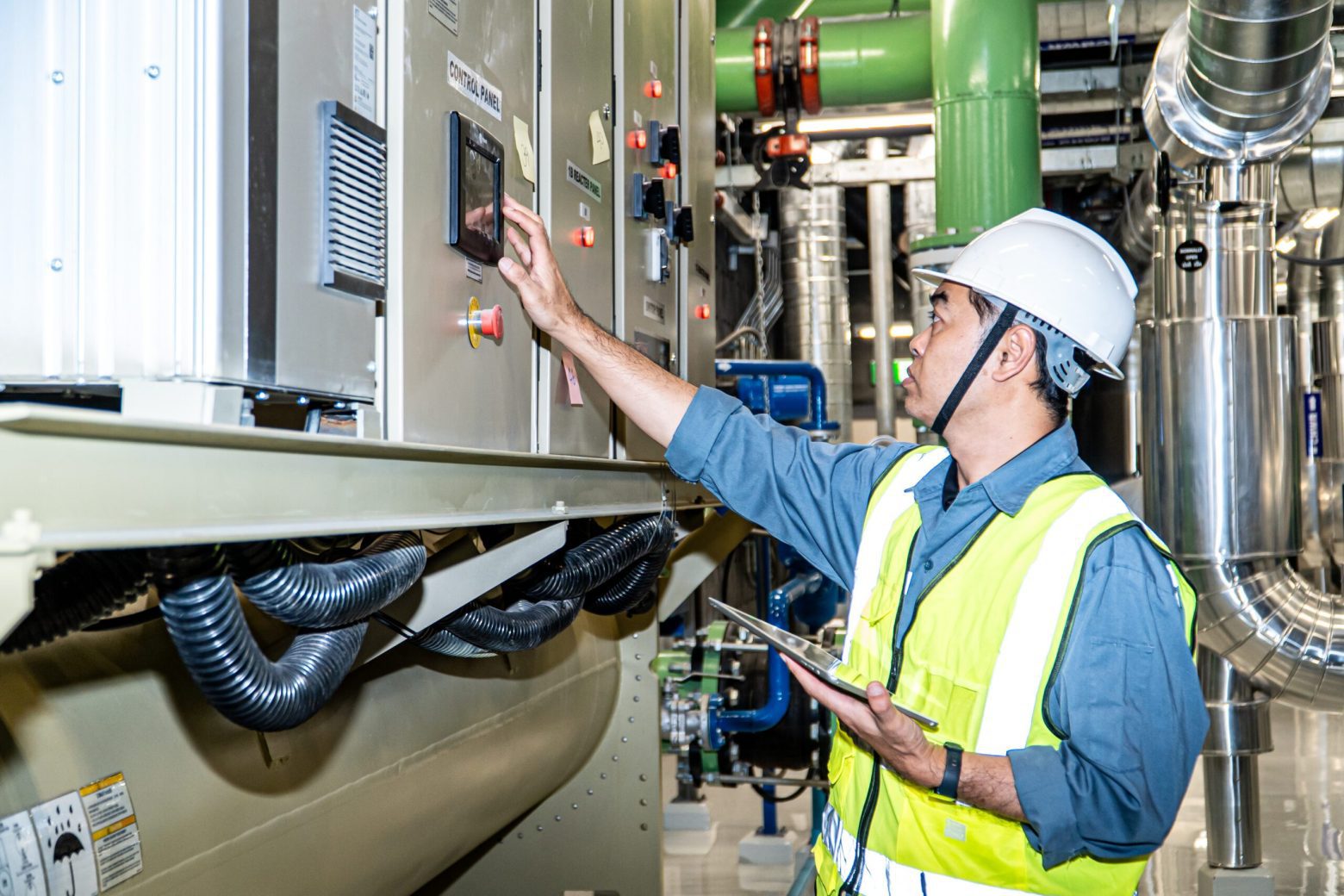 MEP engineer working on HVAC and electrical layout in Revit MEP.*