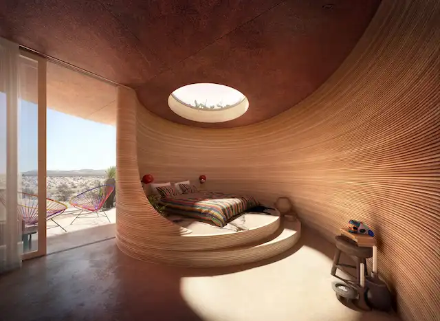 Compact 3D printed Earthen Living space