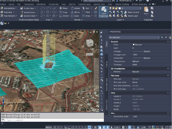 BIM workflow extracting site data