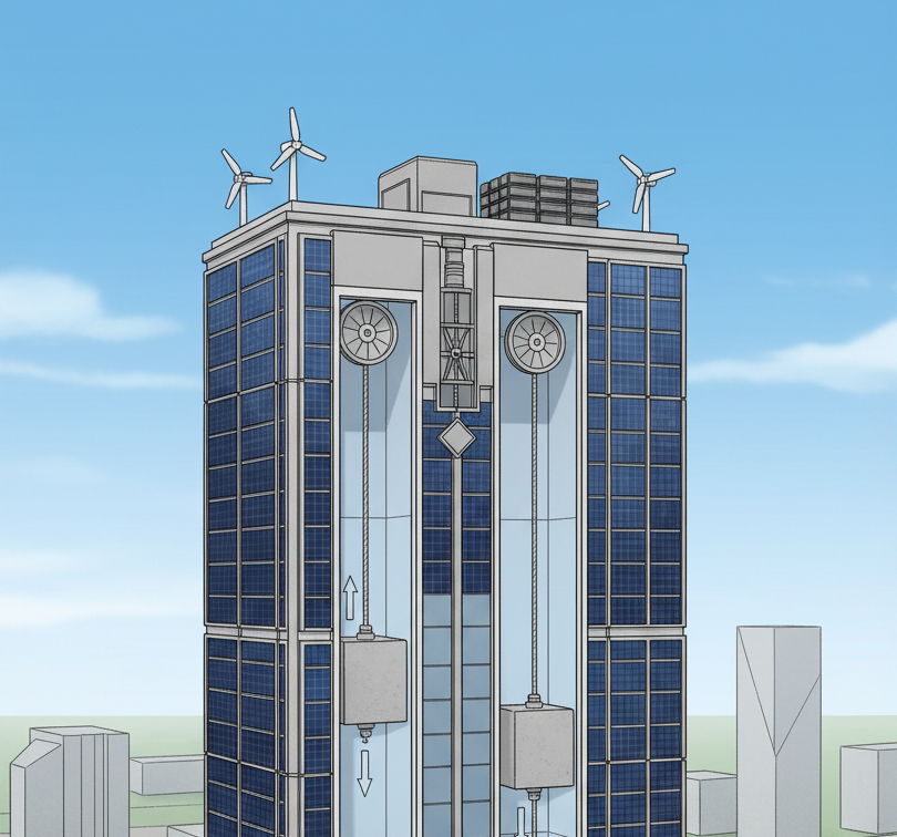 &nbsp;Researchers at the&nbsp;University of Waterloo&nbsp;in Canada have designed a solid gravity energy storage system that could be used to store renewable energy in&nbsp;high-rise&nbsp;urban buildings. With an aspiration for it to be common in the near future.&nbsp;&nbsp;
