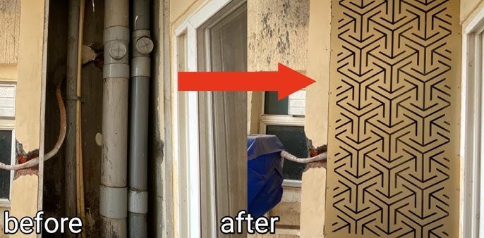 Plumbing Pipes hidden in hindsight