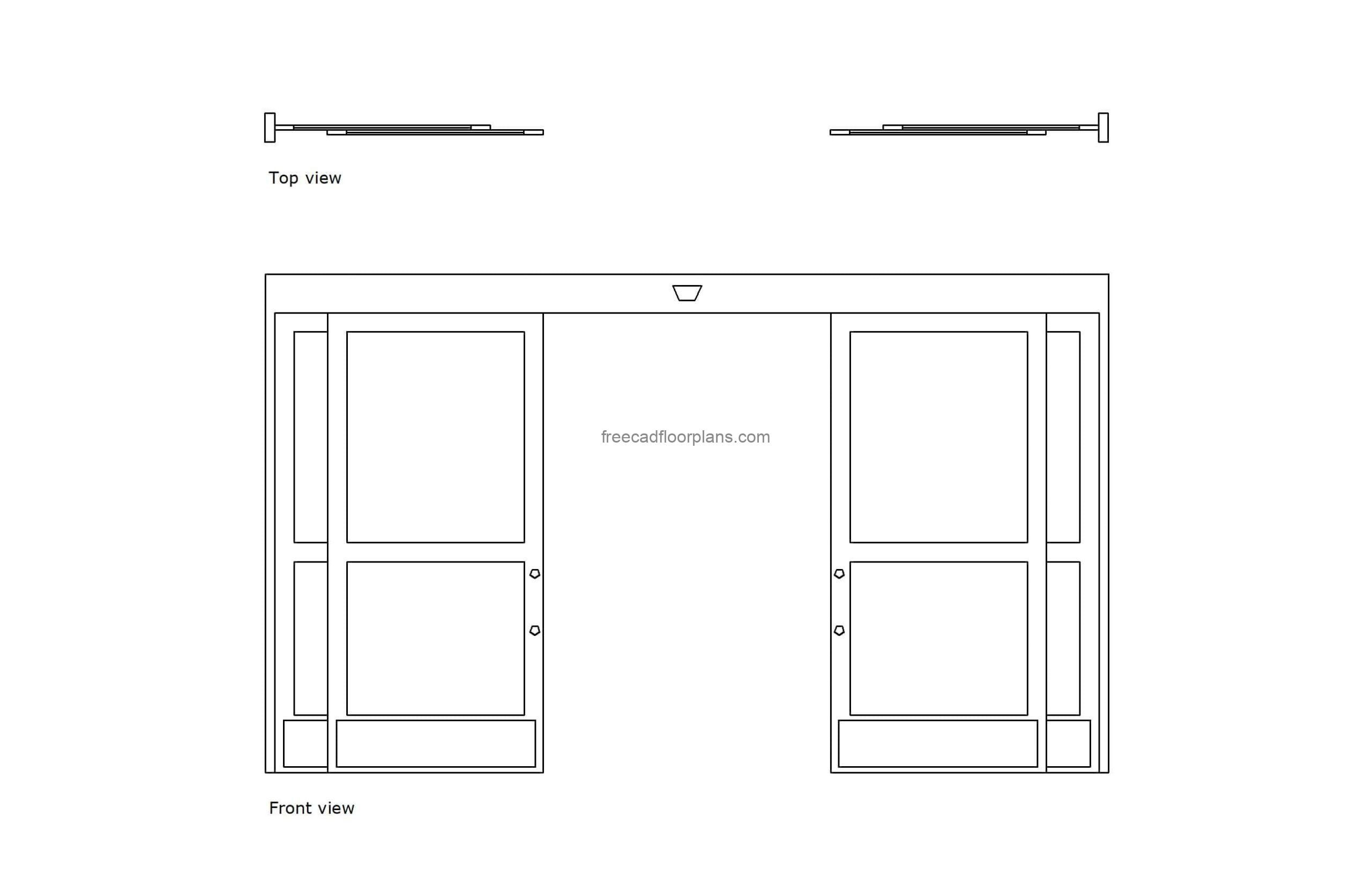 Automatic sliding door shown in commercial building entrance drawing.