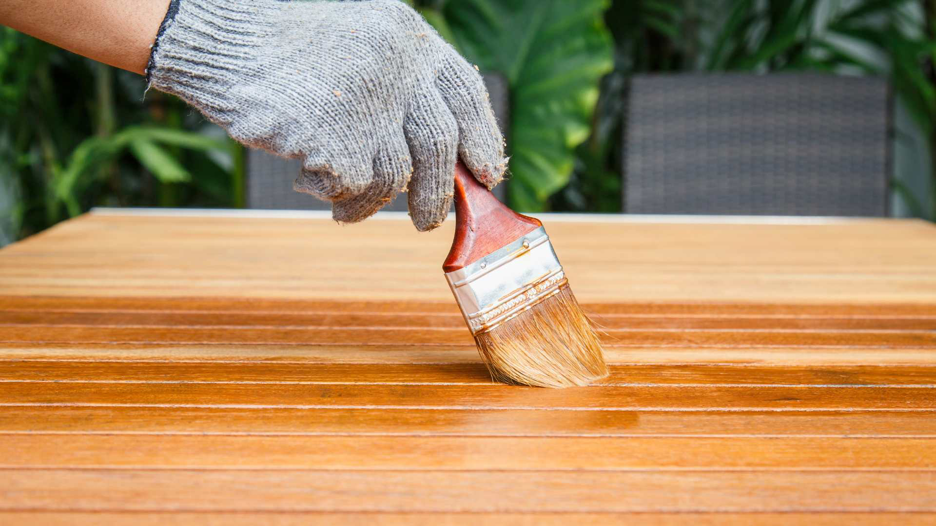 Dining table finished with natural oil finish, highlighting wood depth.*