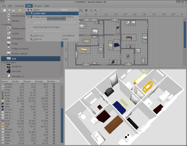 &nbsp; Sweet Home 3D floor plan with live 3D interior preview&nbsp;&nbsp;