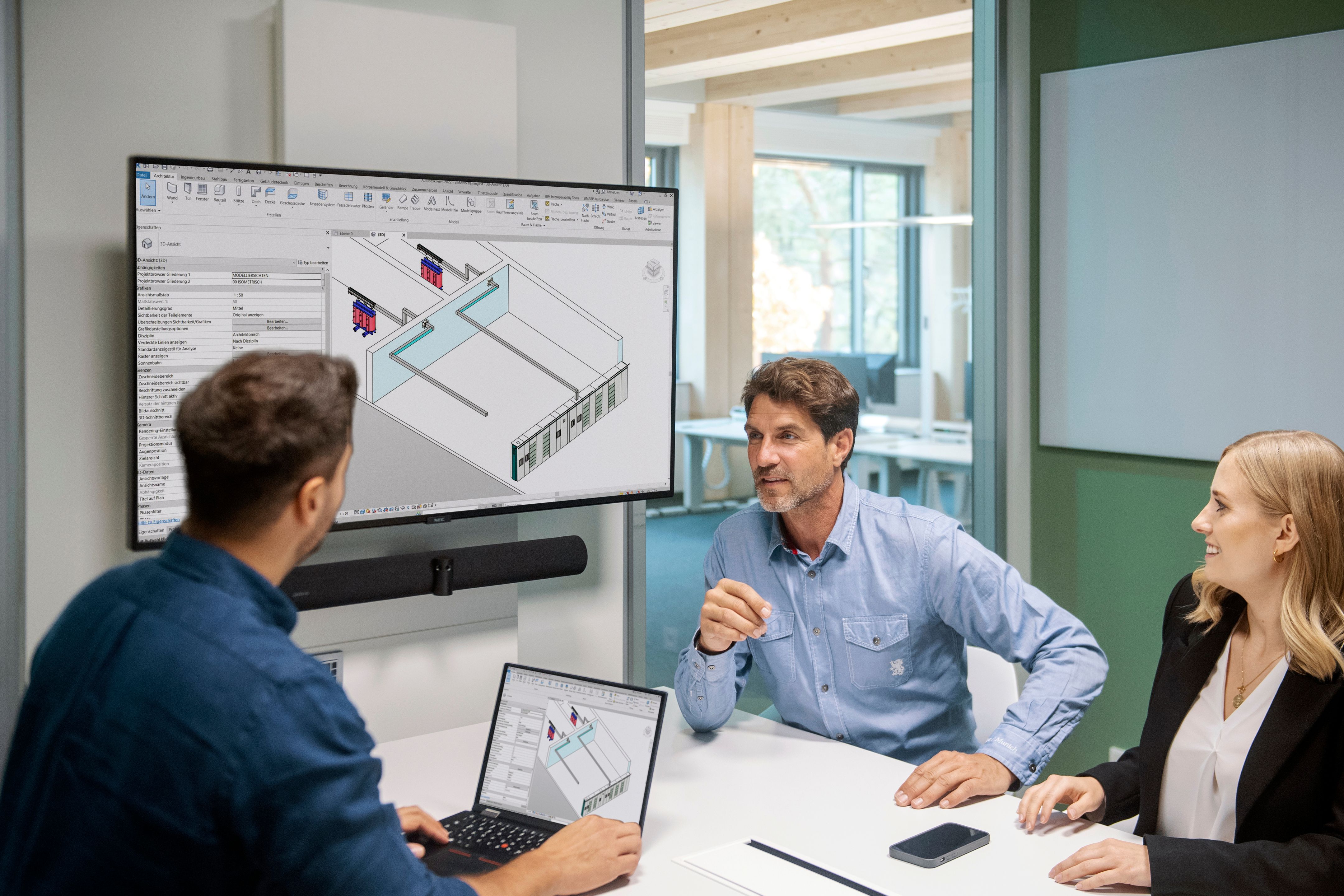 BIM Professionals discussing project workflow