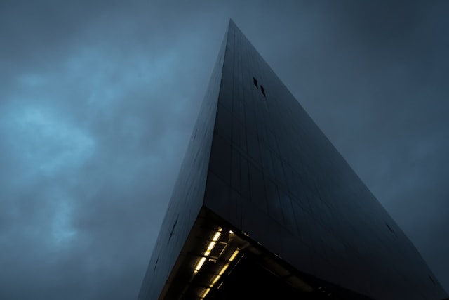 Cinematic Shot of Building Edge 