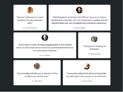 Testimonials for Kaarwan's travel group