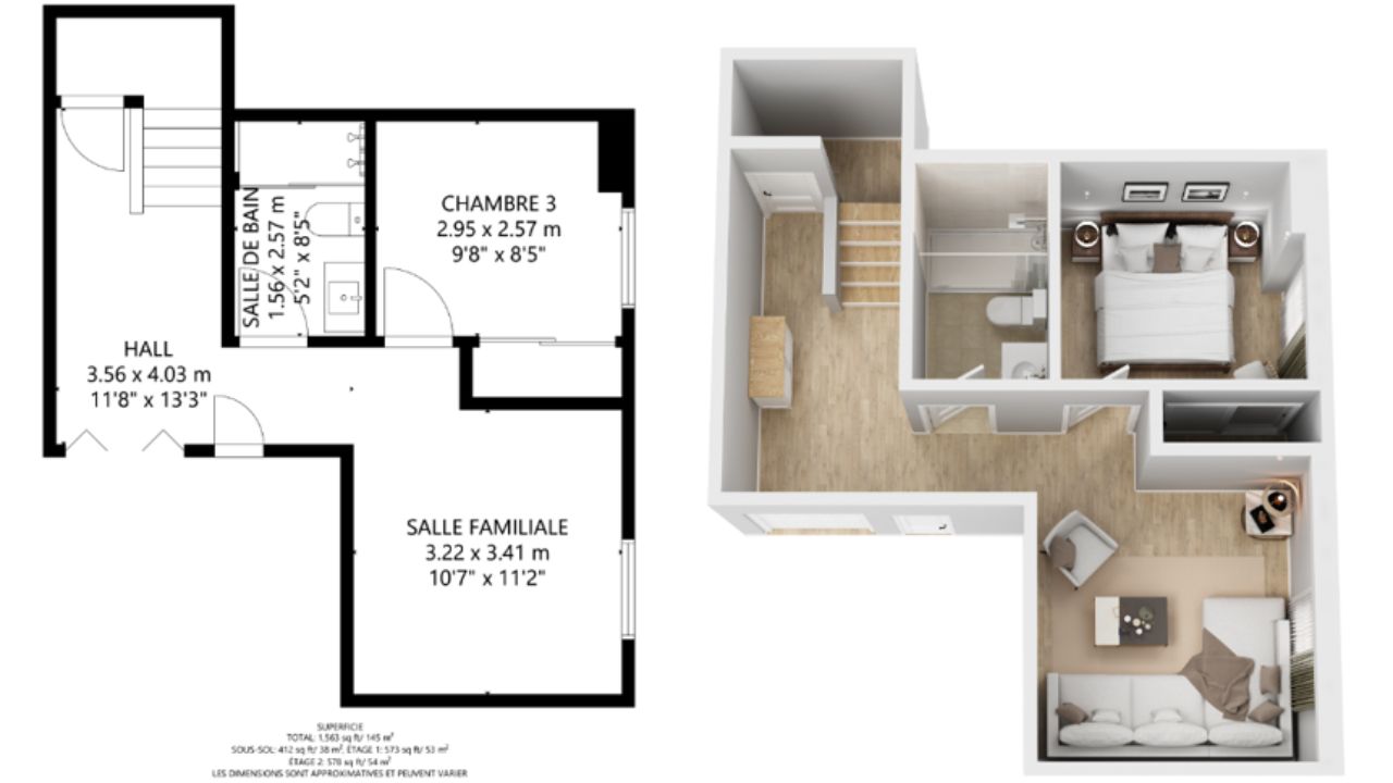 Architect comparing 3D model with 2D working drawing.