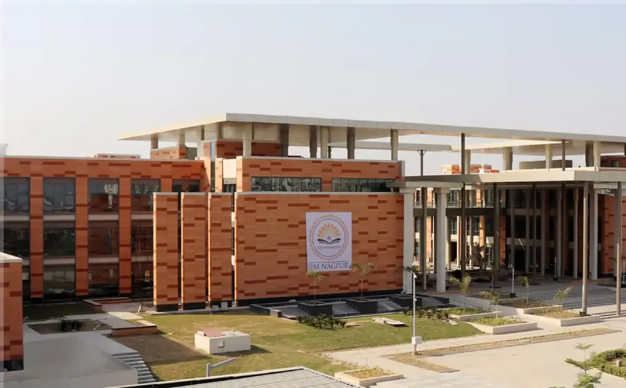 IIM Nagpur campus building showcasing sustainable institutional architecture and commitment to green infrastructure