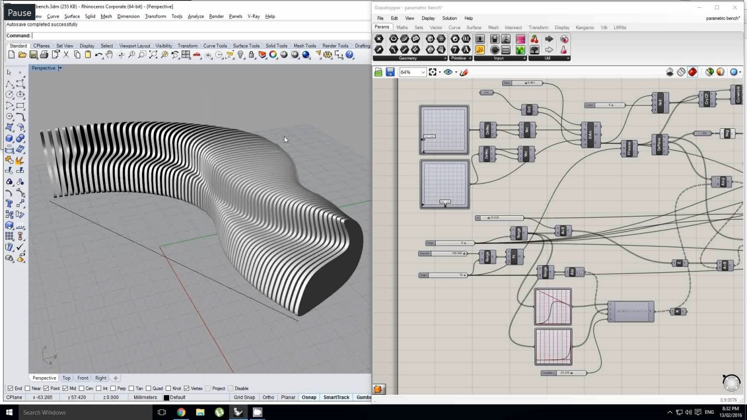 Conceptual massing model in SketchUp used for architecture design