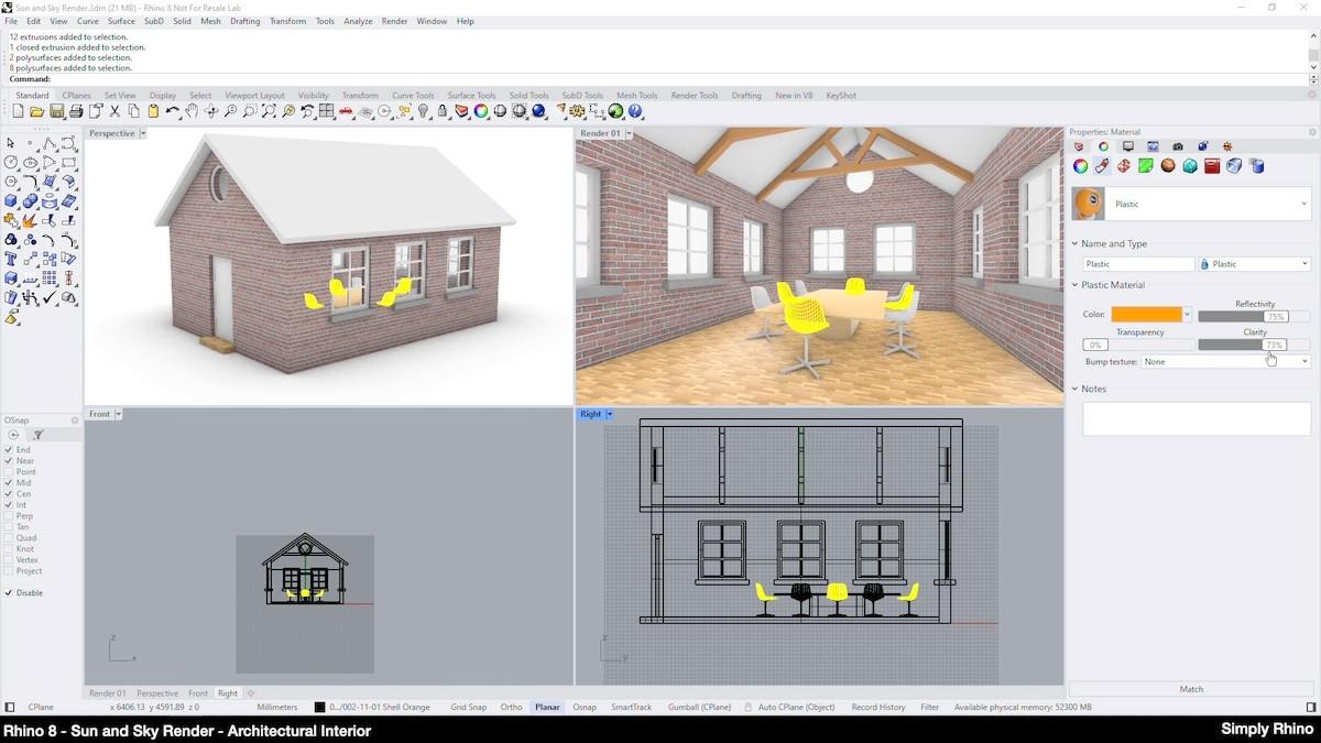 Rhino Interface furniture placement