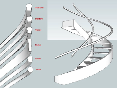 stair rails modelling 