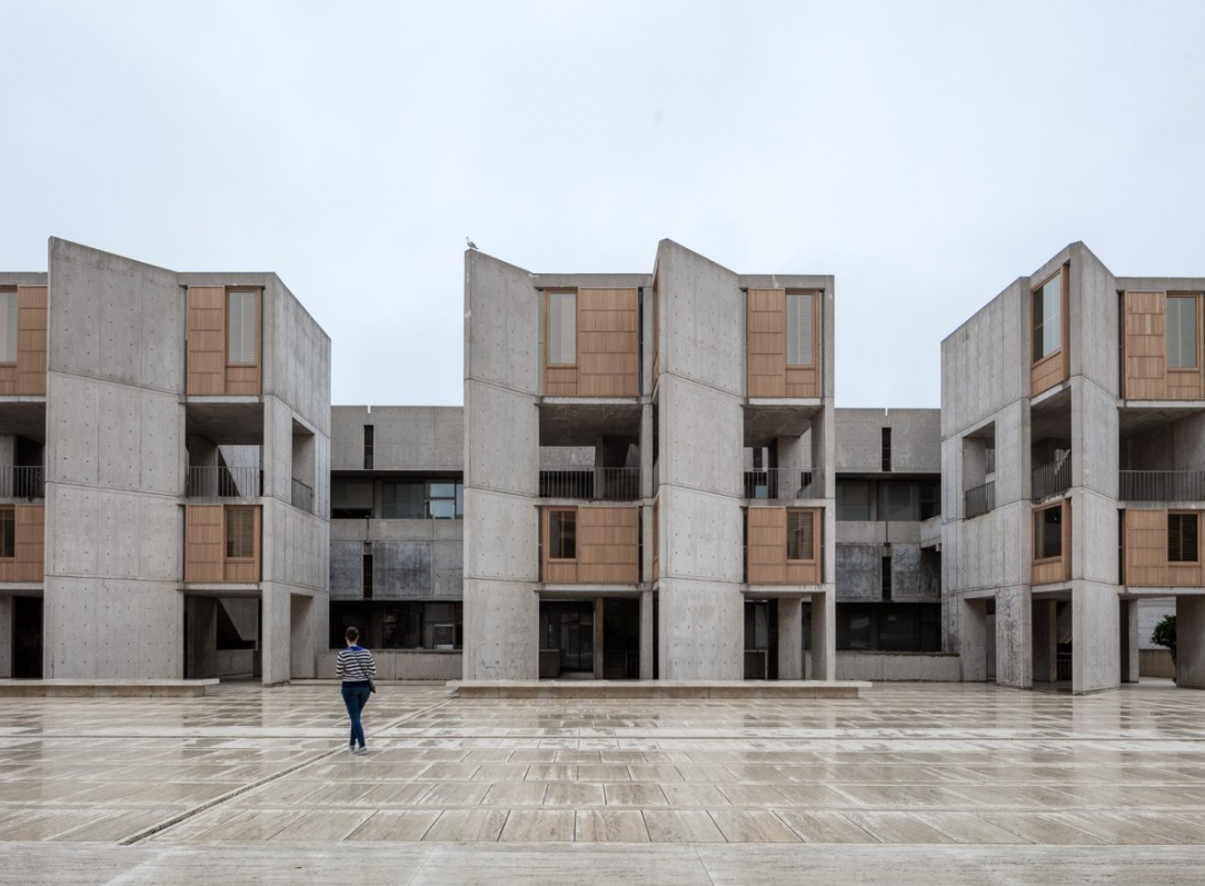 Brutal architecture with a touch of warm with addition of wood