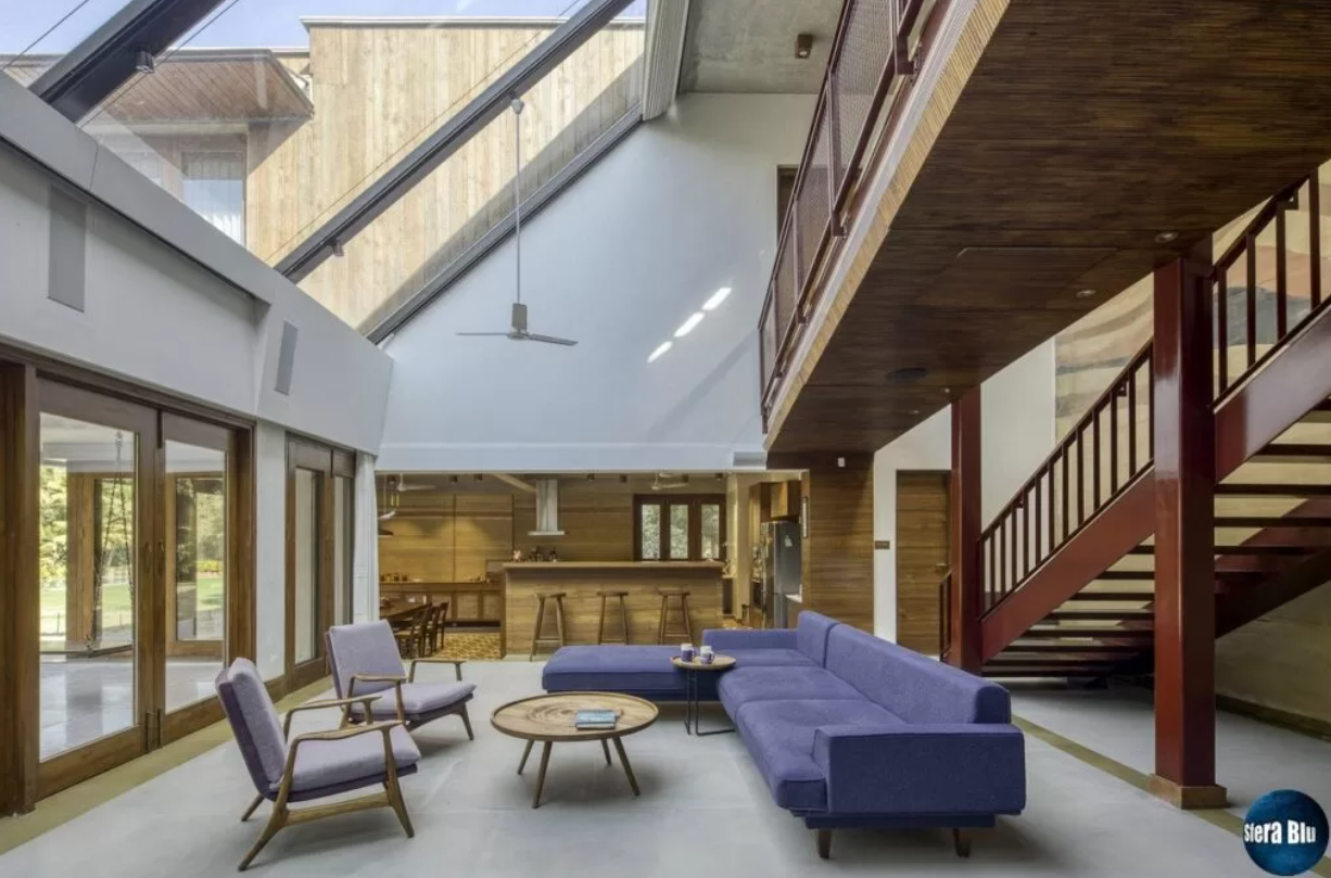 Skylight invites bright light into a living space