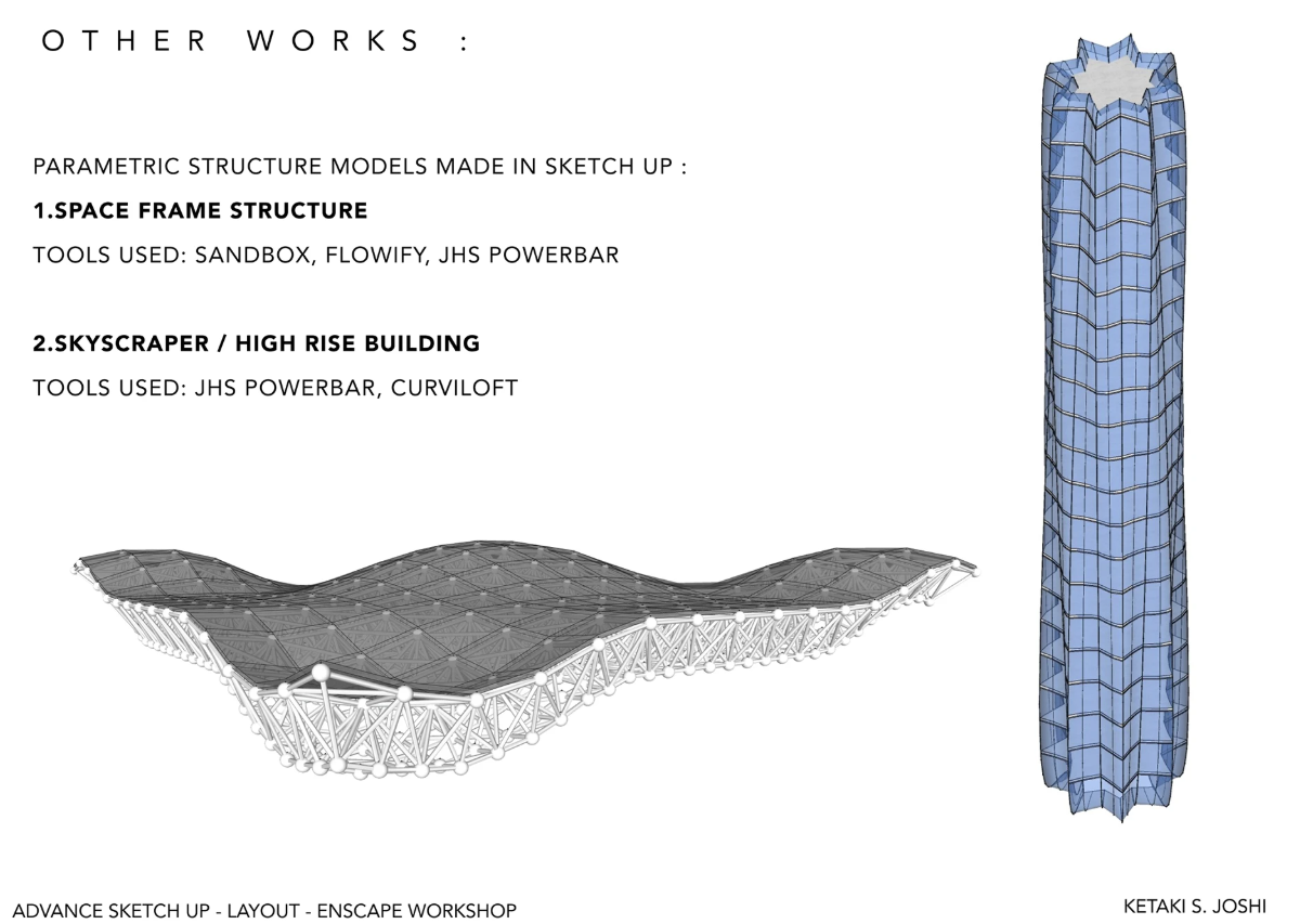 Kaarwan Student Portfolio, Advance Sketchup modelling 