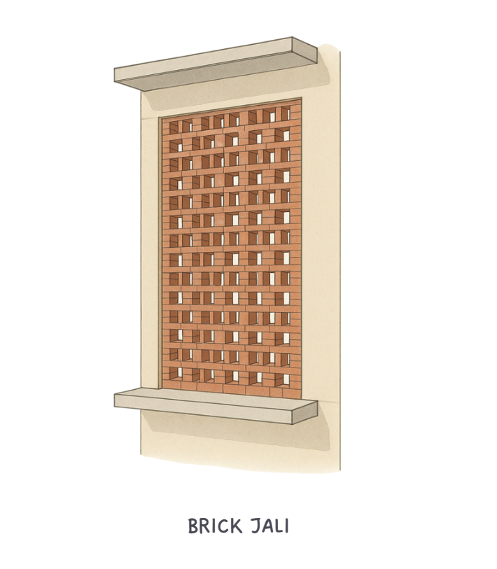 Brick jali illustrated