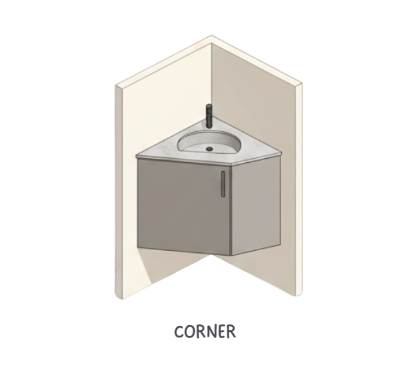 corner bathroom sink