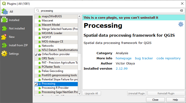QGIS plugin repository with free tools for mapping and analysis