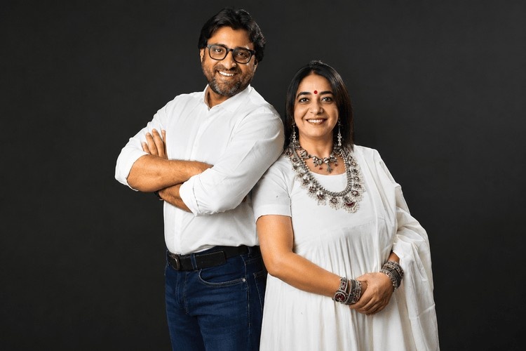 The Grid Architects founders Snehal and Bhadri Suthar known for contemporary climate-responsive architecture and interiors.