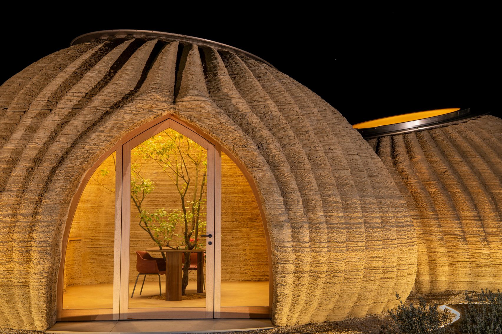 Complete project Exterior and Interior on Display in one frame from Tecla House, in Italy