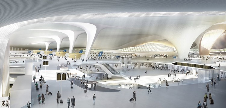 Interior Render of Navi Mumbai International Airport