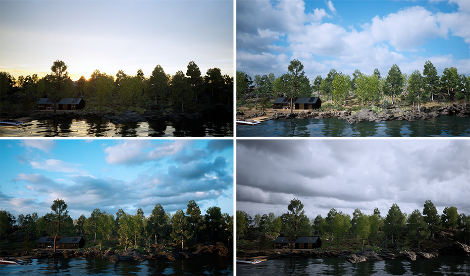 Different Shades, types of Sky Conditions