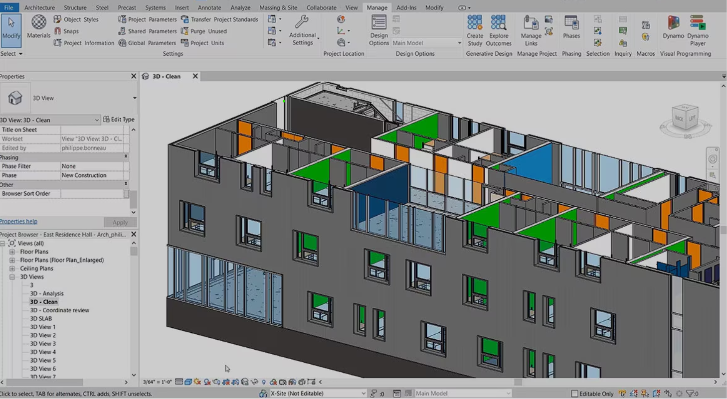 BIM model in Revit
