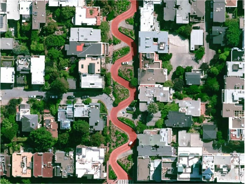 View of Housing Colony aerially and interactive urban design 