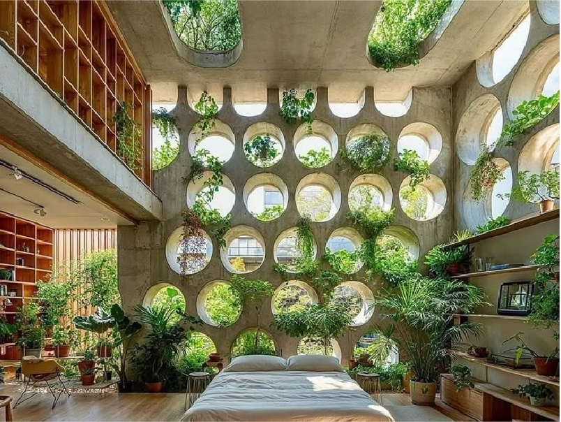 Well Ventilated spaces in modern concepts