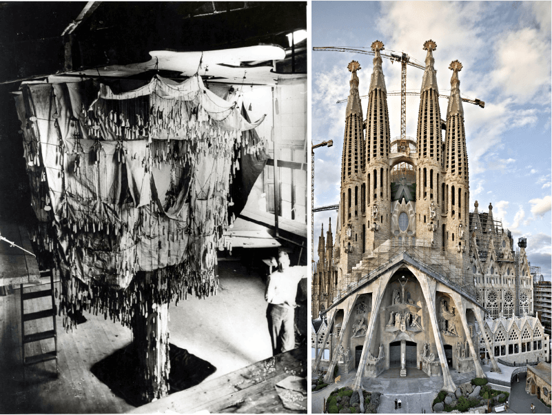 How Gaudi designed Sagrada Família with upside down hanging models