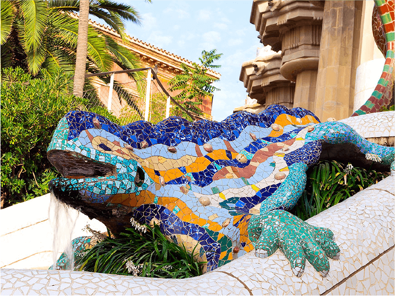 Sculptor by Gaudi with Broken Mosiacs&nbsp;