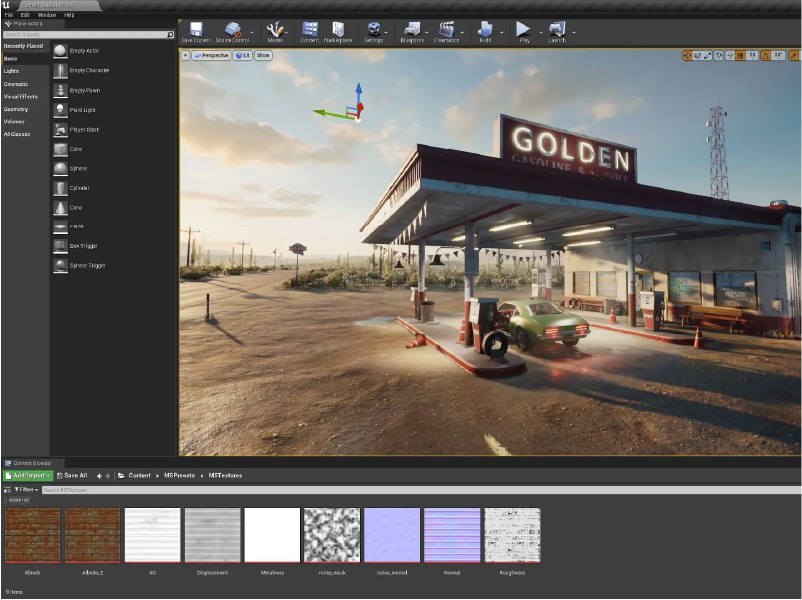Unreal Engine Interface 