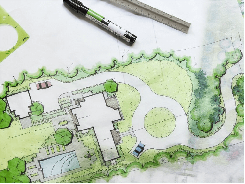 Sketch of Landscape Plan&nbsp;