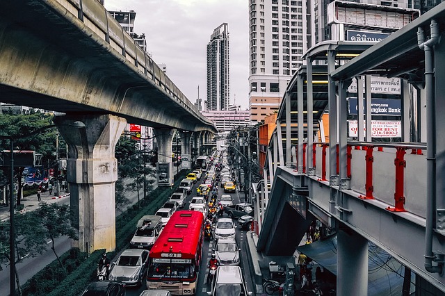 Transport Road of a developed city road