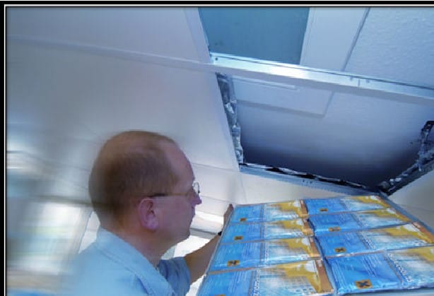 Phase Change Material in False Ceiling