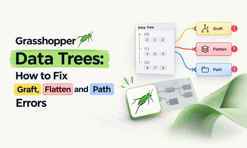 Grasshopper Data Trees: How to Fix Graft, Flatten and Path Errors