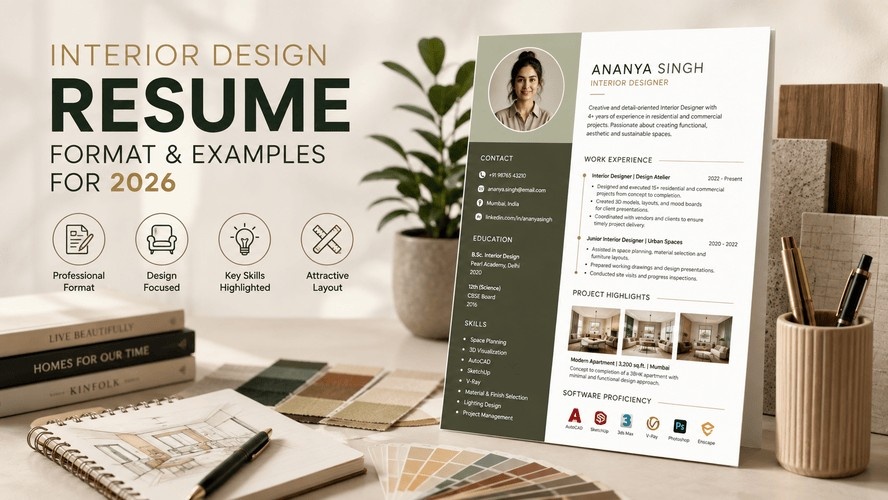Interior Design Resume: Format & Examples for 2026