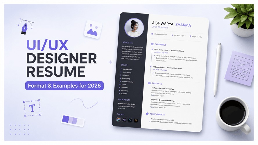 UI/UX Designer Resume: Format & Examples for 2026